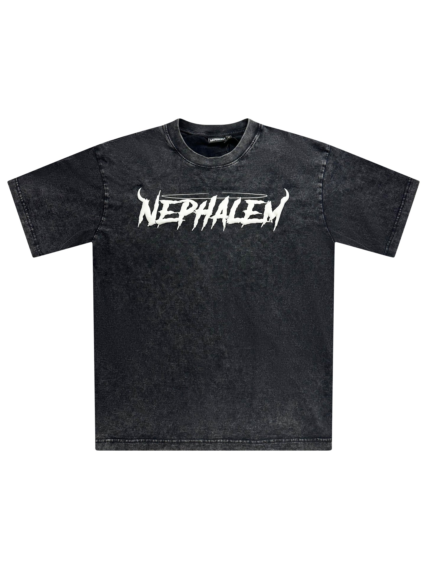 LOGO 3D ACID WASH TEE