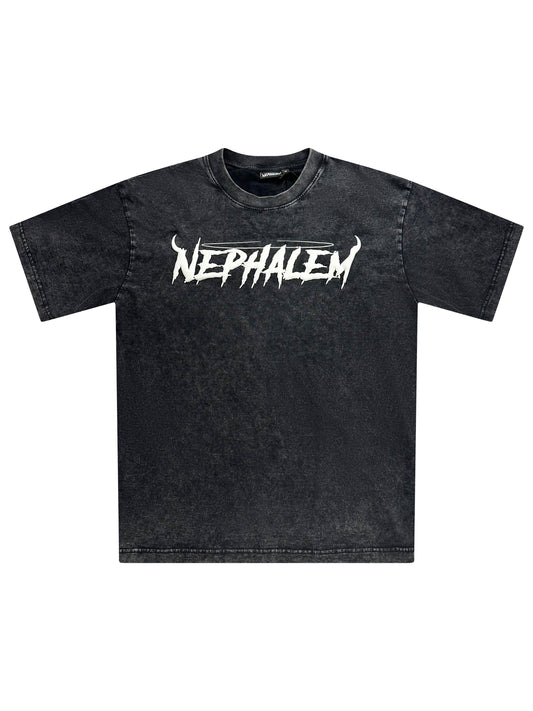 LOGO 3D ACID WASH TEE