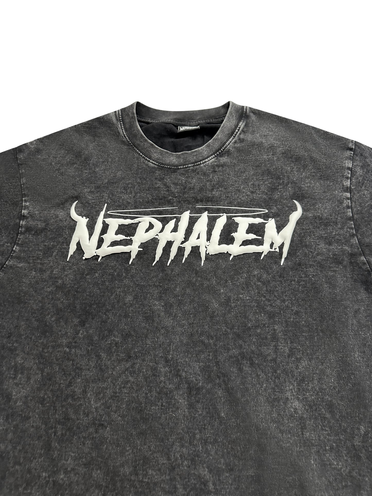 LOGO 3D ACID WASH TEE