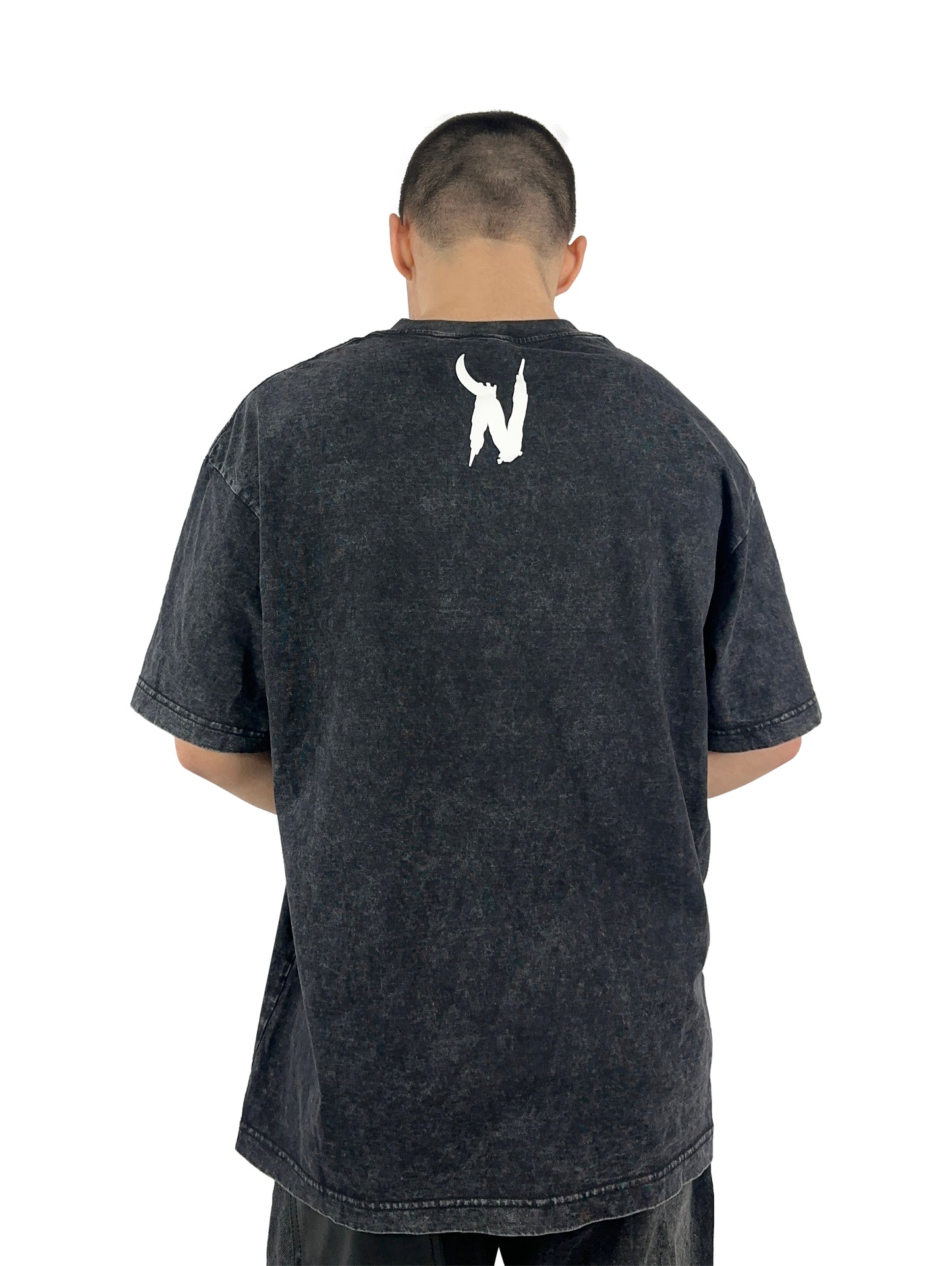 LOGO 3D ACID WASH TEE