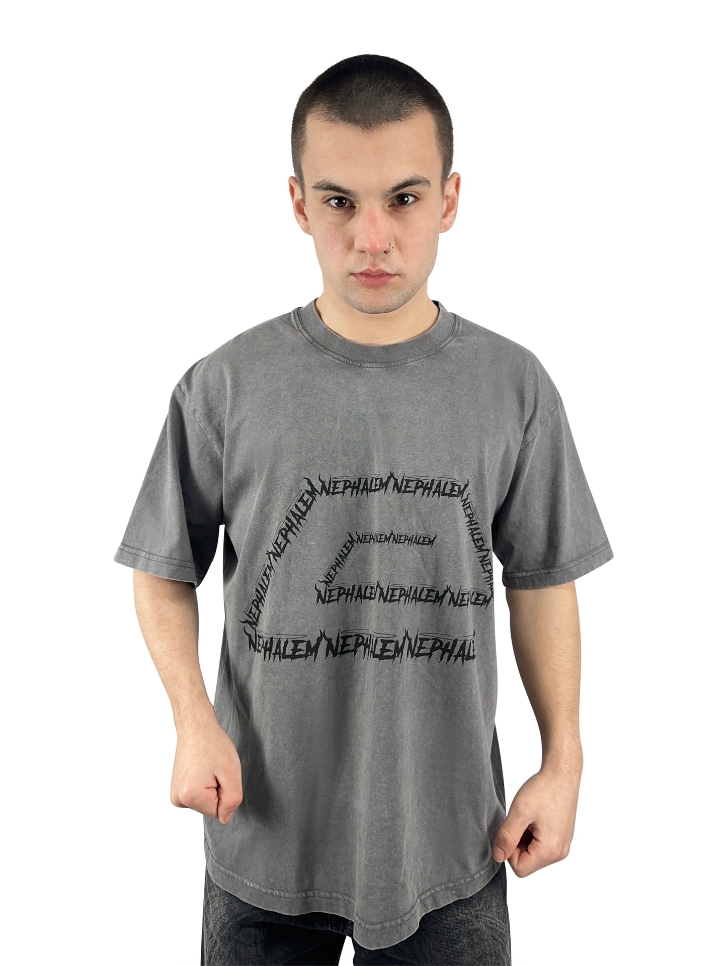 LOGO RAZIEL ACID WASH TEE